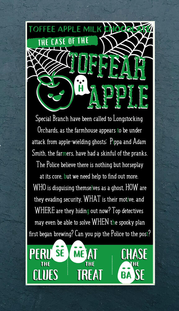 Toffear Apple - a puzzle chocolate bar from Enigmailed.