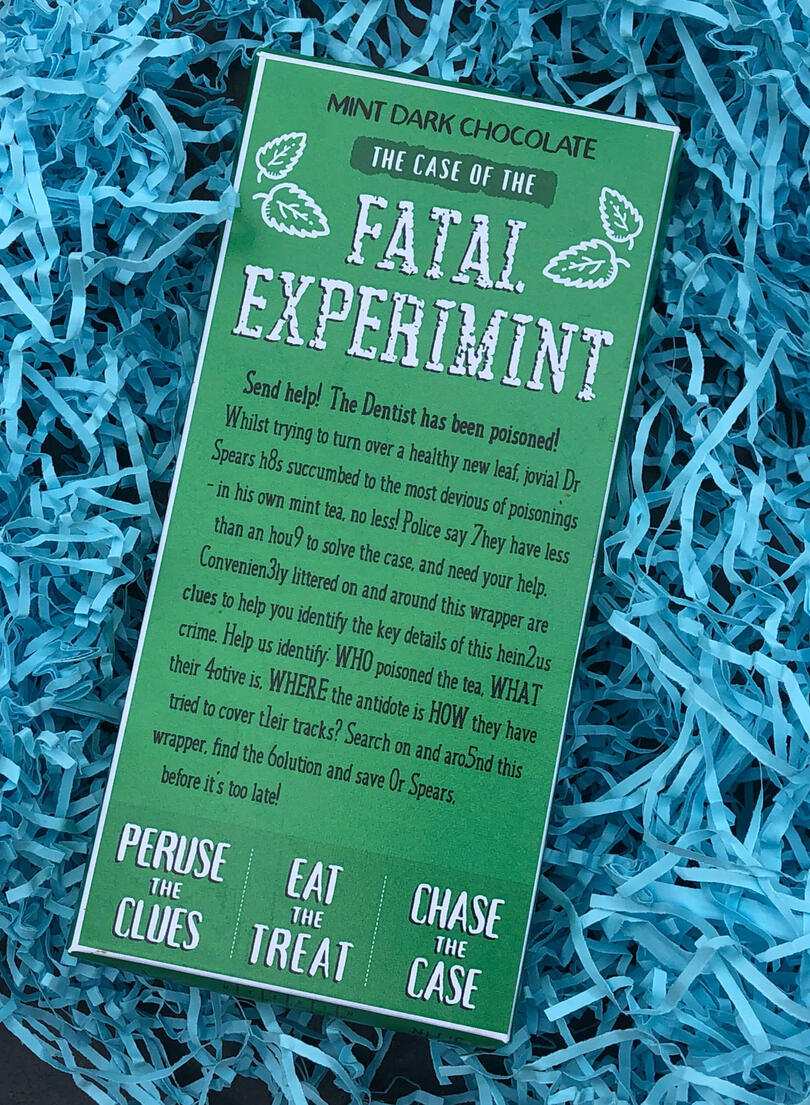 Puzzle Munchly - a subscription model for chocolates with puzzles delivered to your door, from puzzle company Enigmailed.